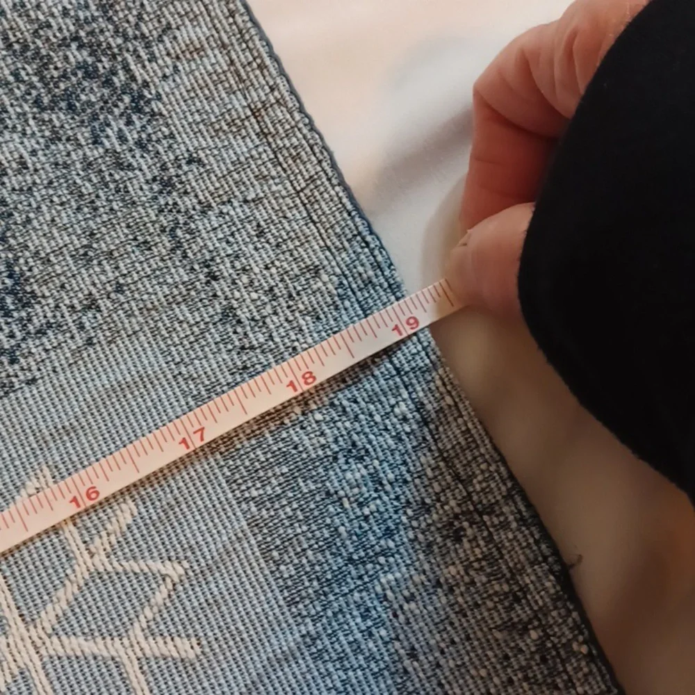 Christmas Blue Embroidery Snow Flake Placemats 4
